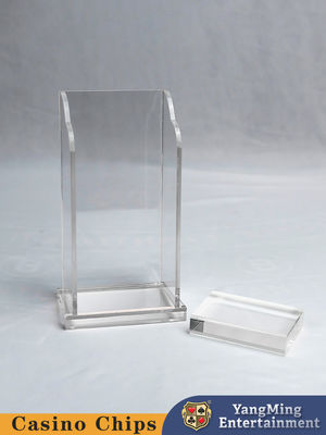 acheter Texas Club sur mesure plein transparent épais acrylique 8 paires de cartes de poker déchet porte-carte porte-table de poker spécial fabrication en ligne