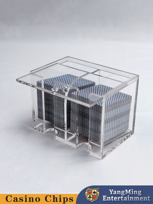 acheter en vente Acrylique Clear 8 Deck Discard Holder Casino Club Poker Table Game Table Top Discard Holder fabrication en ligne