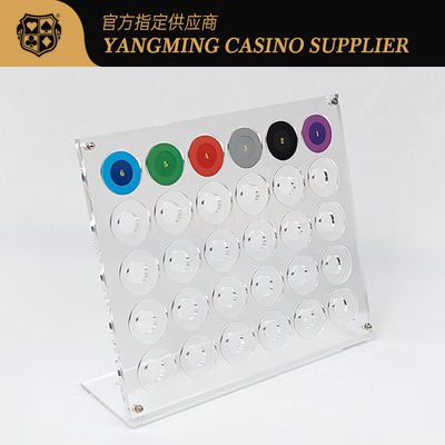 acheter 30pcs 40mm plateau de jetons acryliques pour le casino personnalisé roulette table jetons affichage fabrication en ligne