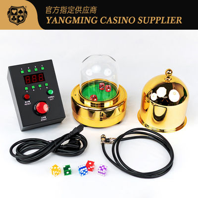 acheter De haute qualité en gros Or électrique Smart Dice Cup Set Baccarat Jeu de hasard Taille de carte Table Game Dice Cup Set fabrication en ligne