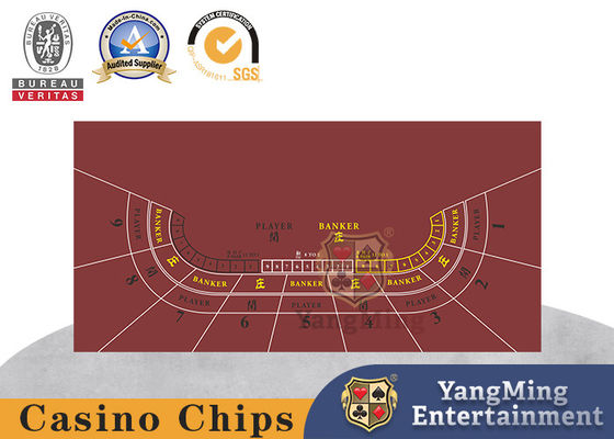 acheter La disposition de jeu de carte imperméable de tisonnier de 9 de baccara nappes de Texas Red Printing Pattern Professional a certifié fabrication en ligne