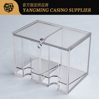acheter 8 Decks Acrylique Clear Discard Holder avec le haut pour les jeux de poker Baccarat Table fabrication en ligne