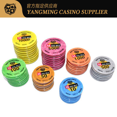 acheter Crystal Clear ABS Sticker Casino Acrylique Ronde et Octal RFID Puce de poker Casino puce UV Plaque avec le code de sécurité fabrication en ligne