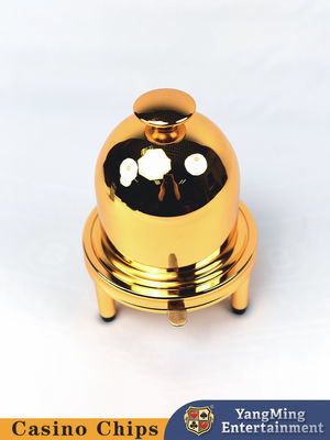 acheter Taille de casino Jeu de table Coupe à dés Coupe en verre métallique doré Conception du couvercle Opéré manuellement fabrication en ligne