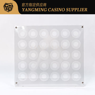 acheter Casino Standard afficheur de puces acryliques claires 30 pièces Poker Chip Set Rack fabrication en ligne
