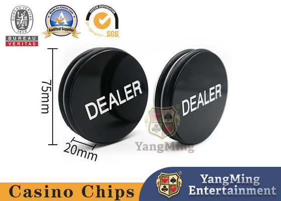 acheter Texas Deluxe Jumbo Noir Cristal Noir et blanc Graverie distributeur Bouton distributeur de table de poker fabrication en ligne