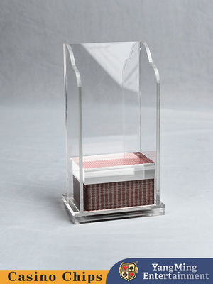 acheter Le tisonnier transparent acrylique a abandonné le baccara Texas Table Game Card Box de boîte à cartes fabrication en ligne