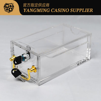 acheter 8 paires d'acrylique transparent avec verrouilleur Portable Baccarat Texas Hold'em Carton fabrication en ligne