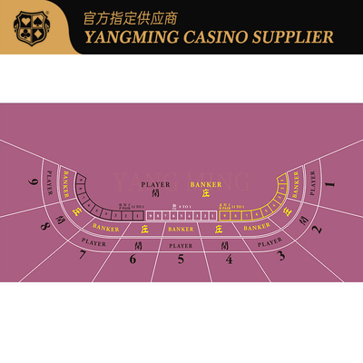 acheter Nappe de table double face professionnelle pour Baccara et Texas Hold'em avec motif imprimé rouge, feutre imperméable de qualité casino fabrication en ligne