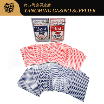 acheter Des cartes de poker bleues haut de gamme Texas 280g Rouge bleu Baccarat Club fabrication en ligne