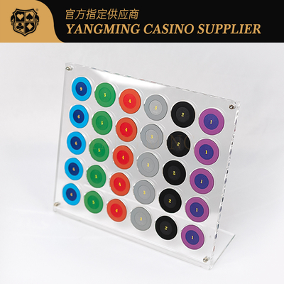 acheter Tout neuf, entièrement transparent, 30 pièces, porte-puces de poker, porte-puces de table de casino, porte-puces ronde. fabrication en ligne