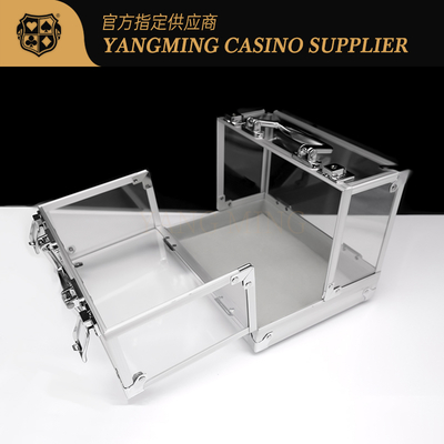 acheter Casse de poker acrylique de casino professionnel - 600 jetons avec 6 plateaux de stockage fabrication en ligne
