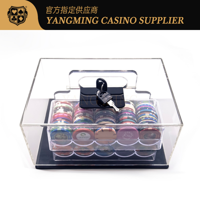 acheter Une nouvelle boîte de jetons de poker personnalisée en acrylique à 400 pièces fabrication en ligne