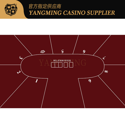 acheter Custom Texas Hold'em Poker Table Mat – 9 Player Casino Game Layout fabrication en ligne