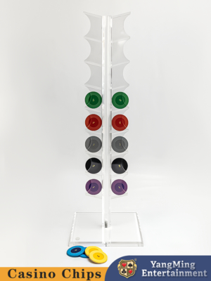acheter support rond de jeu de coutume de Tableau de roulette de support intermédiaire de Tableau de caisse transparente de jetons de poker du casino 16pcs fabrication en ligne