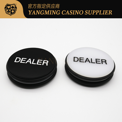 acheter Texas Hold ils positionnement rond de gravure double face noir et blanc de morceau de Chips Poker Table Size Pressing de carte de revendeur fabrication en ligne