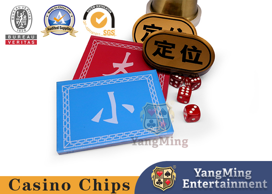 acheter Rouge et bleu Avant et arrière Impression Taille Positionnement Bouton Casino Poker Table Game Personnalisation fabrication en ligne