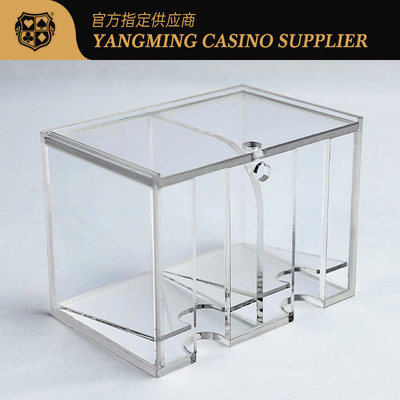 acheter International Baccarat 8 paires Carton à jouer jeté Boîte de cartes transparente à deux grilles fabrication en ligne