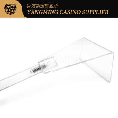 acheter Les jetons de poker acryliques de pleins de casino accessoires transparents de jeu râteau de jeu de puces ratissent/démontages télescopiques en plastique fabrication en ligne