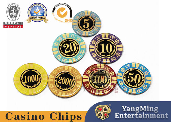 acheter La transmittance élevée personnalisée Crystal Casino Poker Chips Round forment pour le club de jeu fabrication en ligne