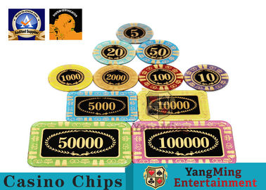 acheter La transmittance élevée personnalisée Crystal Casino Poker Chips Round forment pour le club de jeu fabrication en ligne