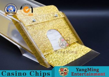 acheter 8 Decks Manuel Jouer Cartes/Cartes de casino avec un lid transparent acrylique 5-7 mm Thinkness fabrication en ligne
