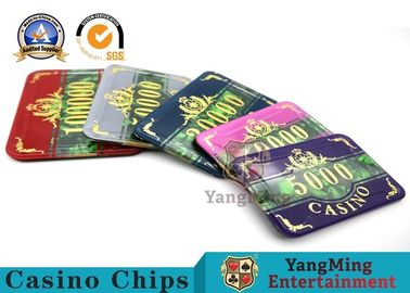 acheter Mode bronzant le tisonnier pourpre acrylique Chip Set Anti - contrefaçon de casino personnalisable fabrication en ligne