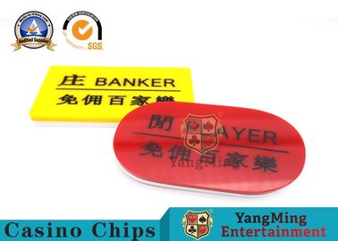 acheter Couleur lumineuse résistante à l'usure de jeu de marqueurs doux de baccara de Tableau de casino de tisonnier fabrication en ligne