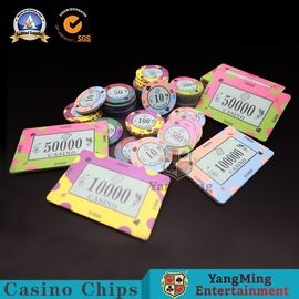 acheter Puces personnalisables de jeu de Tableau de tisonnier de modèle de conception de Texas Poker Clay Ceramic Chips fabrication en ligne