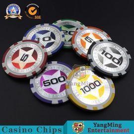 acheter Jetons de poker européens de jeu de casino d'ABS 3-3.3MM Thinkness pour le jeu de divertissement de cadeau fabrication en ligne