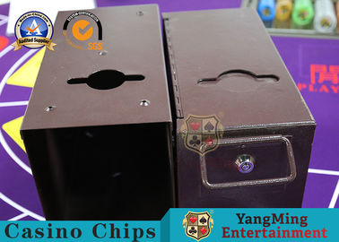 acheter Boîte métallique de luxe adaptée aux besoins du client Texas Hold d'argent liquide de fer ils boîte d'astuce de transporteur de baisse d'argent liquide de Tableau de tisonnier fabrication en ligne