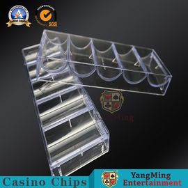 acheter 100 casino acrylique transparent de PCS 40mm Chip Tray With Cover/accessoires de jeu de Tableau de baccara fabrication en ligne