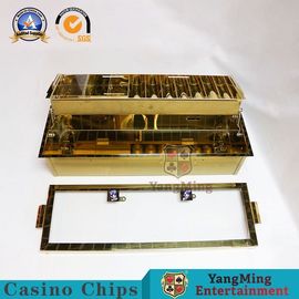 acheter Le casino d'or Chip Tray Baccarat Texes Customize Luxury Rulette double en métal de planchers roule le Tableau de nerf de boeuf fabrication en ligne
