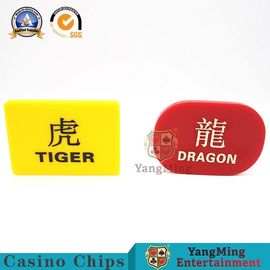 acheter Marqueurs durables Macao de baccara jouant Dragon Tiger Dealer All In Block Texas Cutting Plastic Seal Card fabrication en ligne