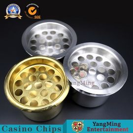 acheter Accessoires or de jeu de casino de support de l'eau ou cendrier de supports de tasse de boissons d'acier inoxydable de Tableau de tisonnier d'argent fabrication en ligne