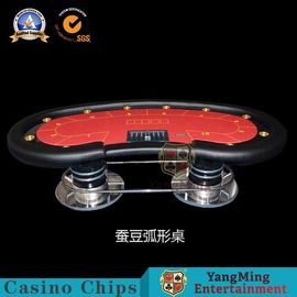 acheter 8-10 le Tableau pliable Texas Hold de tisonnier de casino ovale de personne ils a mené le Tableau avec le dessus imperméable de Tableau de tissu fabrication en ligne
