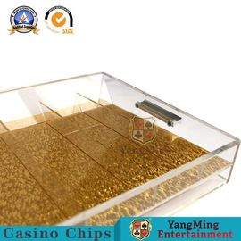 acheter Poignée de boîte de baisse de Tableau de Chip Tray Acrylic Cash Tips Poker de casino de 9 rangées double fabrication en ligne