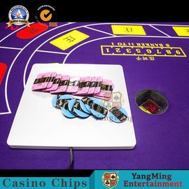 acheter le dessus de Tableau de cuir de système du casino RFID de 2850*1650*800mm carde la nappe sentie pour le tisonnier de luxe de baccara fabrication en ligne