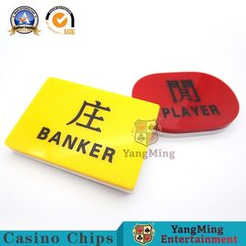 acheter Le banquier de baccara de casino de bouton de marchand de tisonnier et le bouton détachables imprimés acryliques de joueur gagne le marqueur fabrication en ligne