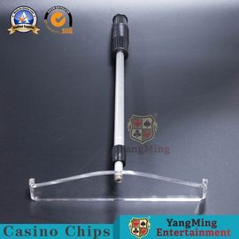 acheter Râteau en plastique transparent escamotable de jetons de poker d'alliage d'aluminium d'accessoires de Tableau de tisonnier de baccara de roulette fabrication en ligne