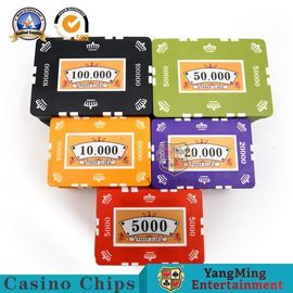 acheter 760 PCS Clay Plastic Poker Chips Gift imprimé fait sur commande ont placé dans le cas en aluminium argenté fabrication en ligne