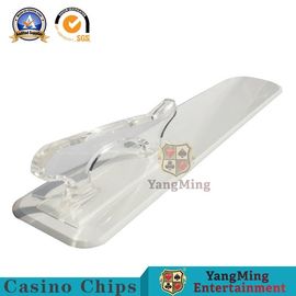 acheter Le casino blanc de couleur de Tableau de tisonnier pellent les cartes de jeu transparentes en plastique industriellement compatibles de poignée encaissent la pelle adaptée aux besoins du client fabrication en ligne