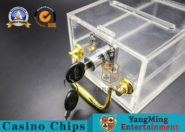 acheter du casino 745g de jeu d'accessoires épaisseur acrylique de poignée d'espace libre complètement fermant à clef la boîte d'écart fabrication en ligne