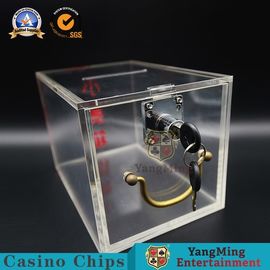 acheter Pleine boîte verrouillable claire faite sur commande d'argent liquide/plate-formes acryliques du casino 8 de porte-cartes jouant la boîte en plastique de baisse d'argent de revendeur fabrication en ligne