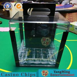 acheter Support intermédiaire acrylique de casino avec la forme ronde d'argile de tisonnier de la poignée 1000pcs fabrication en ligne