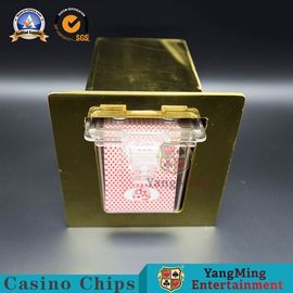 acheter Boîte à cartes cachée par GamblingTable jaune titanique de porte-cartes de jeu d'acier inoxydable fabrication en ligne