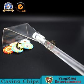 acheter Les jetons de poker acryliques de pleins de casino accessoires transparents de jeu râteau de jeu de puces ratissent/démontages télescopiques en plastique fabrication en ligne
