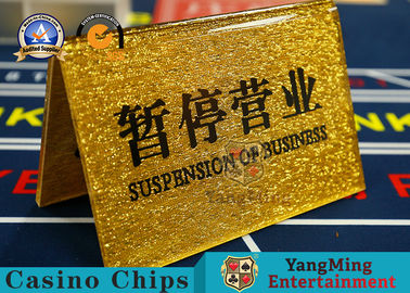 acheter cartes en plastique chinoises d'or de signe de réservation de nombre de station d'hôtel d'accessoires de jeu du casino 175g et anglaises acryliques de nombre fabrication en ligne