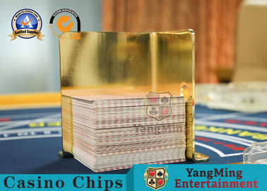 acheter Carte de jeu jaune en métal de tisonnier de casino d'accessoires durables de jeu 100*65*120mm fabrication en ligne