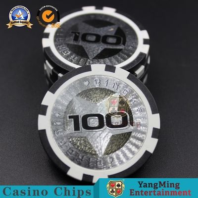 acheter Texas Hold ils autocollant de jeu de laser de Tableau de tisonnier ébrèche 11.5g Clay Core Poker Star fabrication en ligne